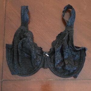 (J15) Smart & Sexy Black Lace Bra 34DDD